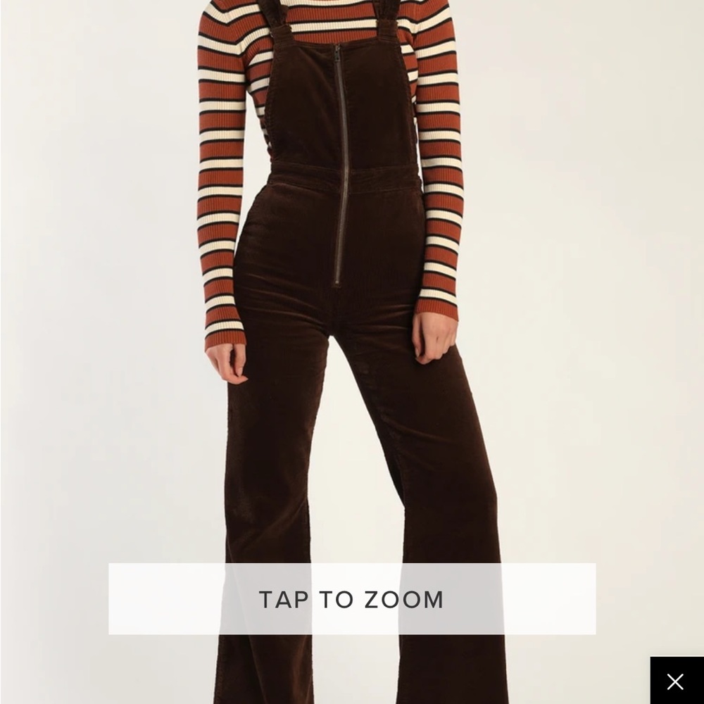 Rollas Eastcoast Flare Brown Corduroy Overalls